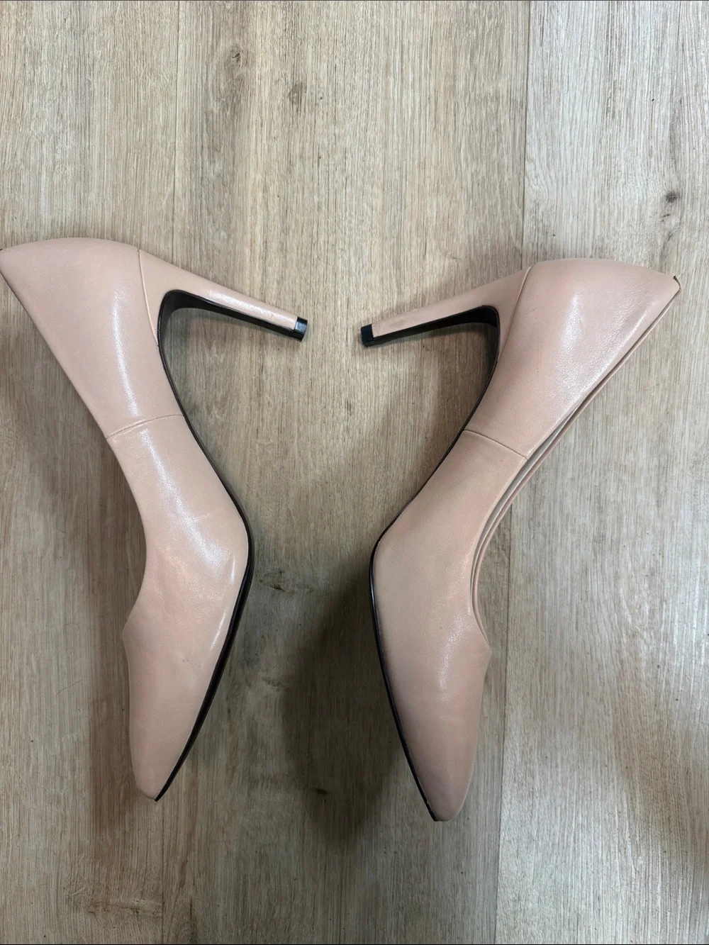 Cole Haan Blush Nude Pointed-Toe Leather Pumps size 9B